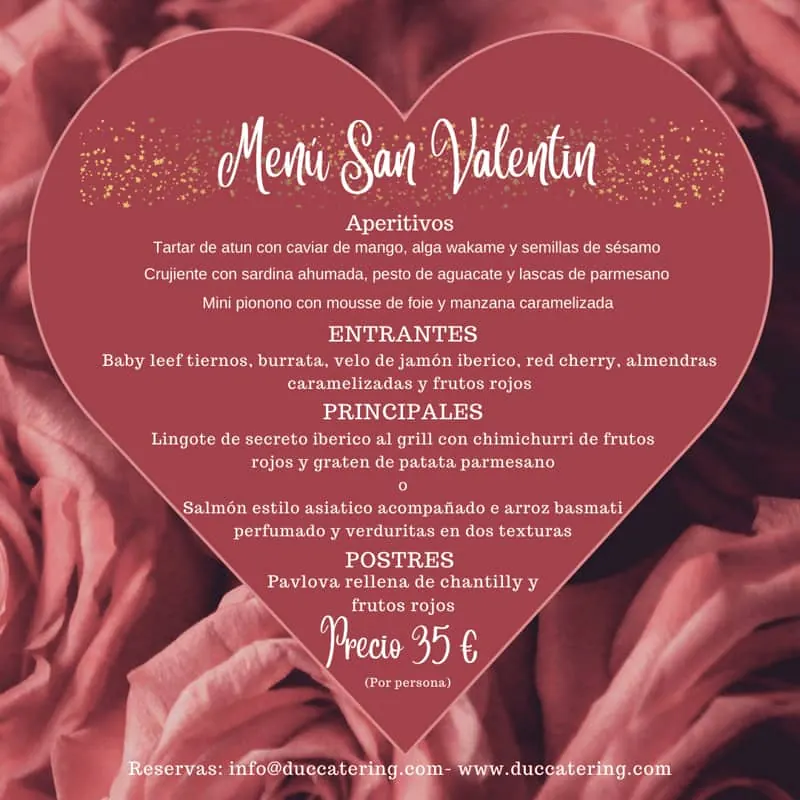 Catering San Valentín 2024 Alicante