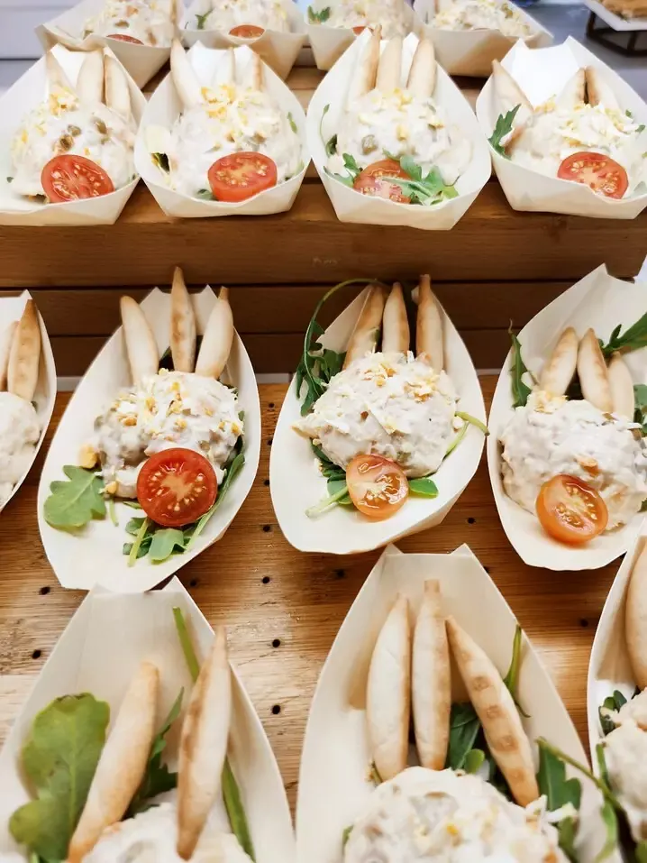 Barquitas de ensalada para compartir